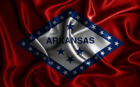 Arkansas Flag Silk Wavy Flags American States Usa Flag Of Arkansas Fabric Flags Hd