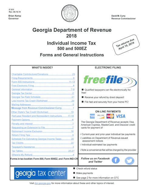 Ga It 511 2019 2024 Form Fill Out And Sign Printable Pdf Template