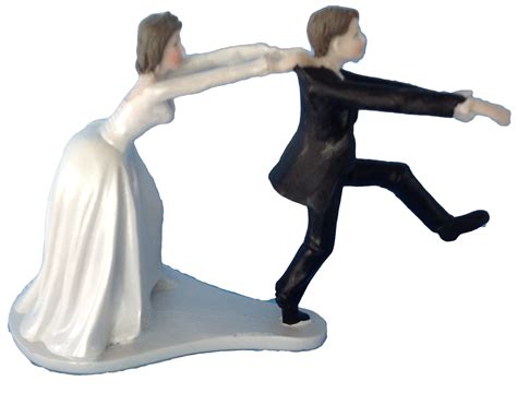 bride and groom cake top funny couple runaway groom wedding cake toppers