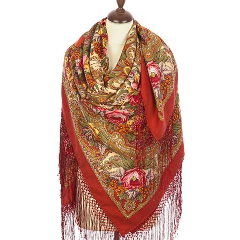 women elite authentic pavlovo posad shawl 148x148cm etsy