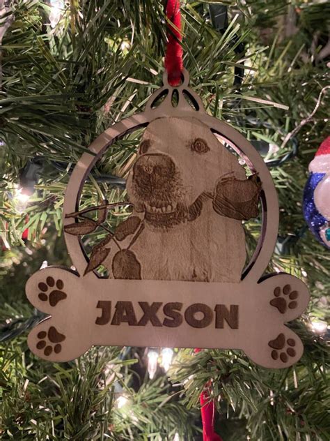 Dog Christmas Ornament Turner Laser Engraving
