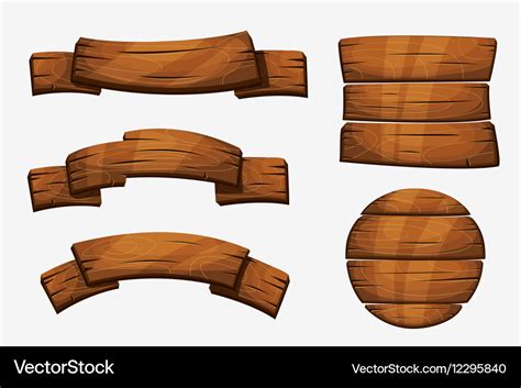 Cartoon Wooden Plank Signs Wood Banner Royalty Free Vector Free Download Nude Photo Gallery