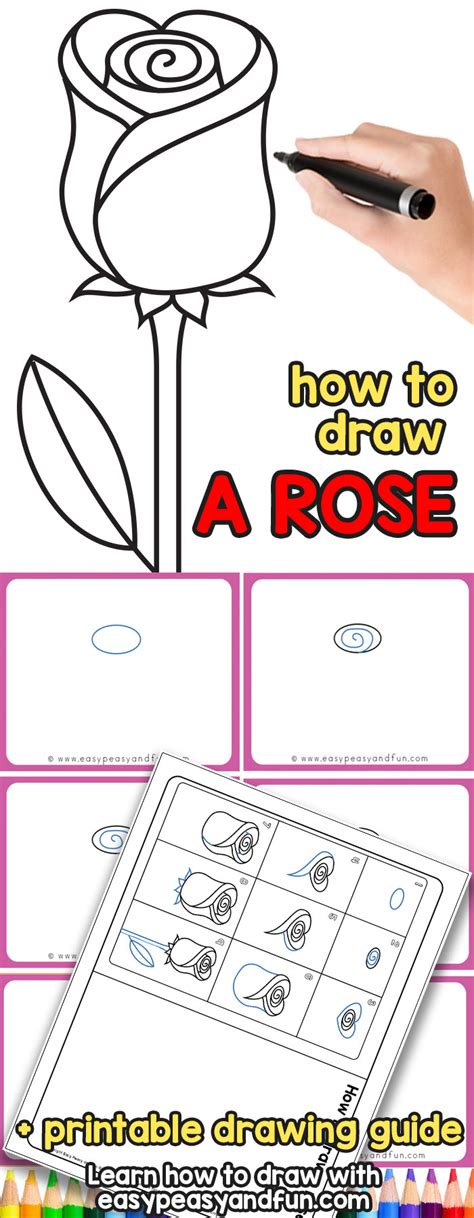 How To Draw A Rose Easy Step By Step For Beginners And Kids Easy