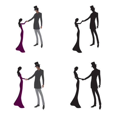 Silhouette Of A Nude Young Couples Illustrations Royalty Free Vector