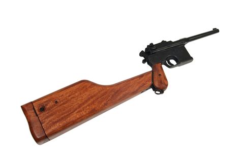 Mauser C96 With Wooden Stock Holster Non Firing Replica 16425
