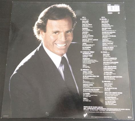 Julio Iglesias Raices LP 1989 Vinyl Record Album EBay