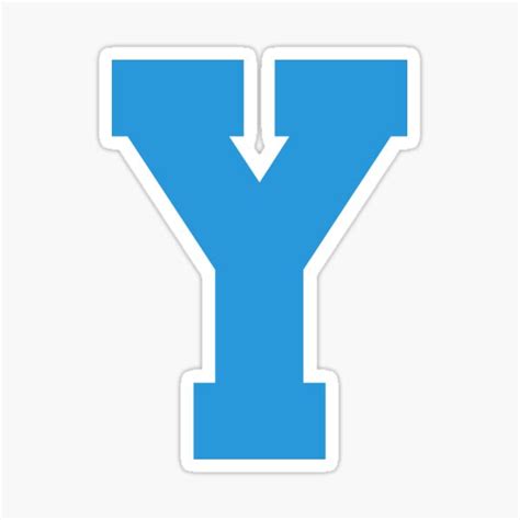 Alphabet Blue Y Sports Letter Y Sticker For Sale By Thecultstuff