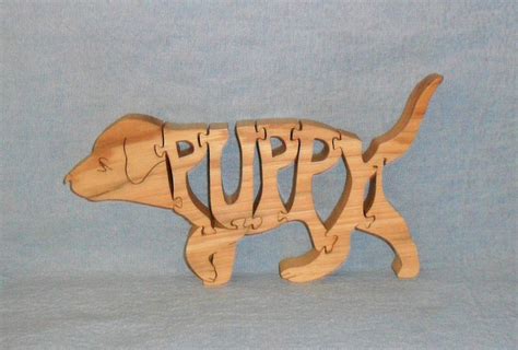 Puppy Dog Handmade Scroll Saw Wooden Puzzle