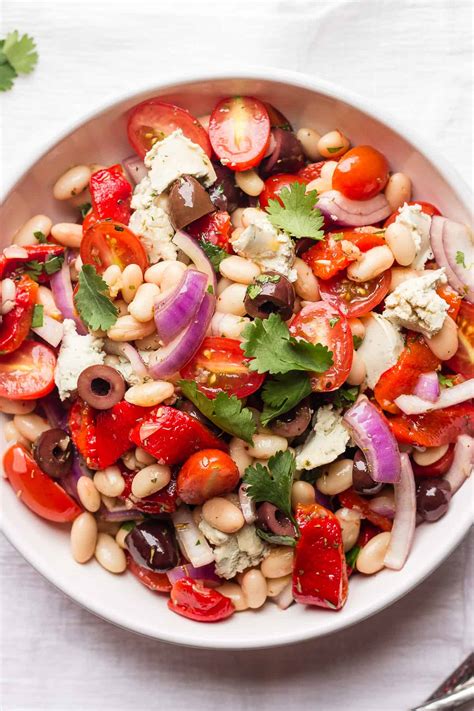 Italian Cannellini Bean Salad With Tomatoes And Olives Lavender