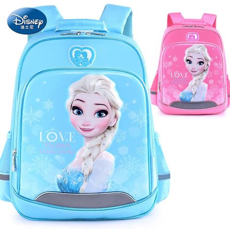 Disney 2018 Frozen Princess School Bags Protect The Spine Backpack