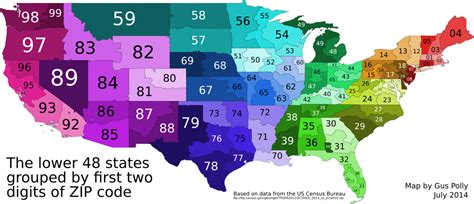 3 Digit Zip Code Map United States