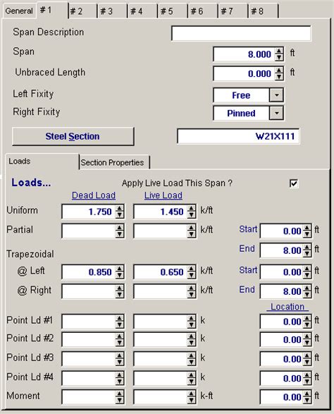 Multi Span Steel Beam