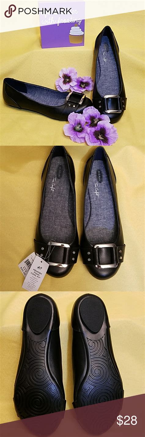 Scholl's / scholl's, kiwi, profoot and more. DR SCHOLL'S Black flats w/silver buckles | Shoe style ...