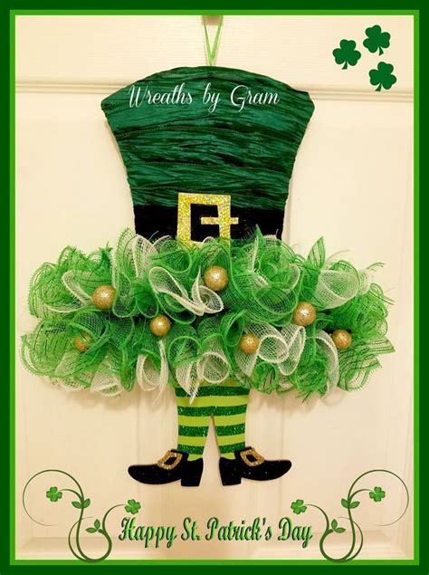 St Patricks Day Wreath Irish Decor St Patricks Day Decor T Ideas