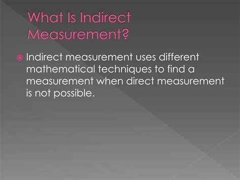 Ppt Indirect Measurement Powerpoint Presentation Free Download Id