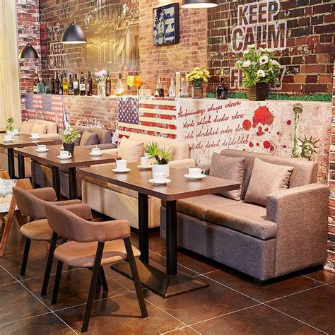 Get the best deals on wooden coffee tables. plymold booth Nostalgic Coffee Shop Furniture Bistro Sofa ...