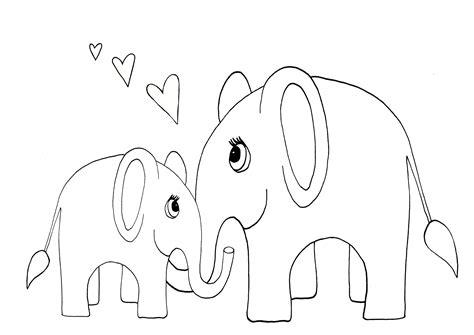 He then eats too much and falls sick. Mom And Baby Elephant Coloring Pages - Thekidsworksheet