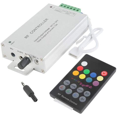 dc12v 24v 18 keys rgb music led controller rf remote sound sensor voice audio control for 3528