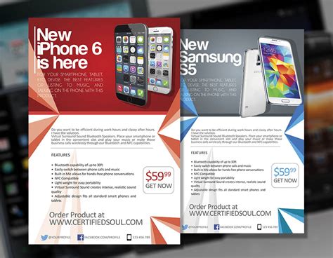 Smartphone Flyer Template Psd Flyer Designs Graphicfy
