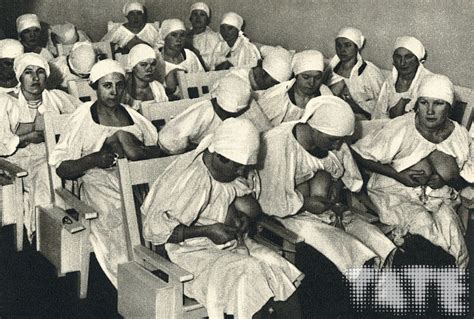 Soviet Wet Nurses At A Collecting Station For The Distribution Of Mothers Milk To Industrial