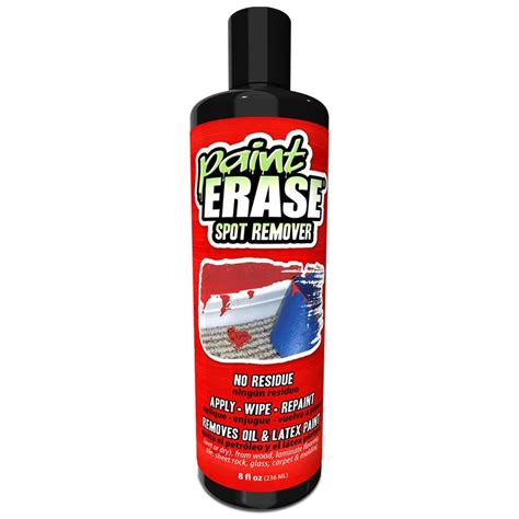 Removing latex paint from clothes. PaintErase 8 oz. Multi-Surface Oil and Water-Based Paint ...