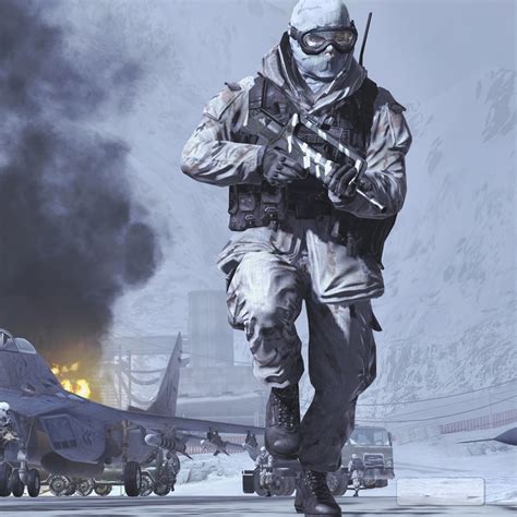 2048x2048 Resolution Call Of Duty Modern Warfare 2 Soldiers In Snow