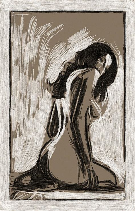 Nude Girl Pencil Drawing Modern Erotic Art Etsy My Xxx Hot Girl