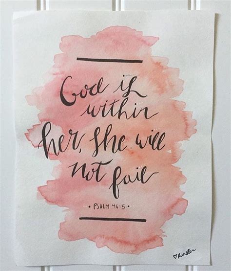 Bible Verse Calligraphy Watercolor Psalm 456 God Is Within Etsy