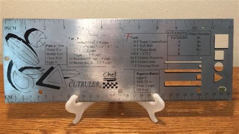 The Cutruler Stainless Steel Culinary Ruler Chef Tool 12 X 4 12 Tool