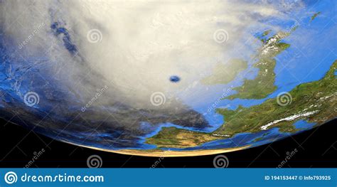 Storm Ellen Over Ireland Shown From Space Elements Of This 3d