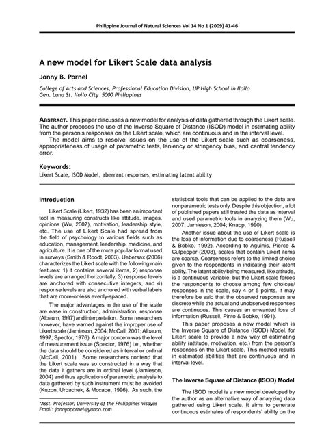 I plan to make them all in agreement forms so it would be easier for respondents and much efficient for data analysis? (PDF) A new model for Likert Scale data analysis