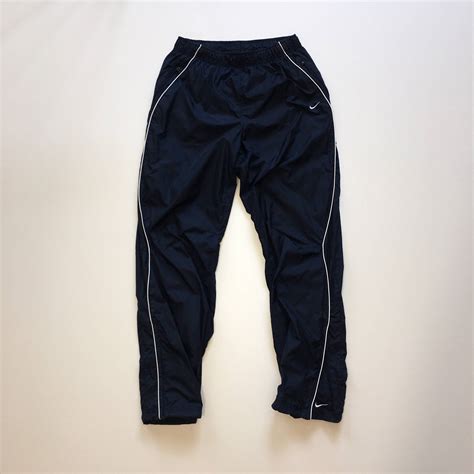 Nike Vintage Y2k Nike Nylon Navy Track Pants Joggers Size L Grailed