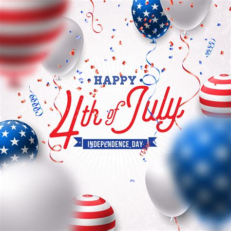 Happy Independence Day Of The Usa Vector Illustration 346731 Vector Art