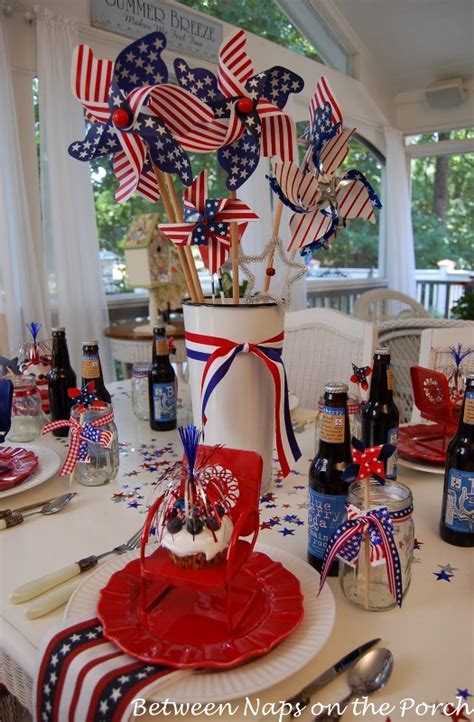 Make an Easy Centerpiece or Table Decoration the 4th of July