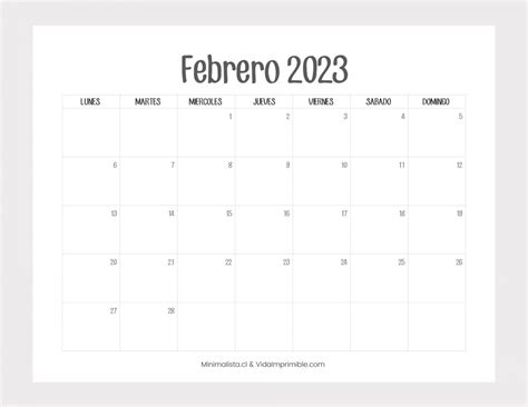 Calendarios 2023 Para Imprimir Descarga Gratis Minimalista Uno Imagesee