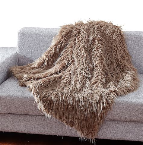 Himalayan Ultra Soft Heavy Faux Fur Throw Blanket 50 X 60 Shaggy