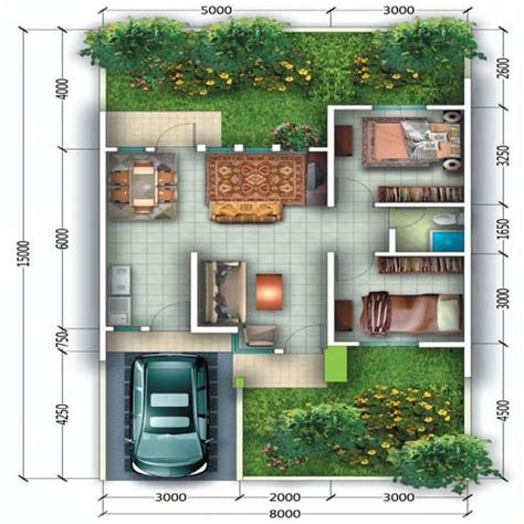 Dengan perabotan kayu yang digunakan, kamu dapat memberikan sentuhan tropis yang konvesional namun modern. Gambar Contoh Denah Rumah Minimalis Type 60 Minimalis ...