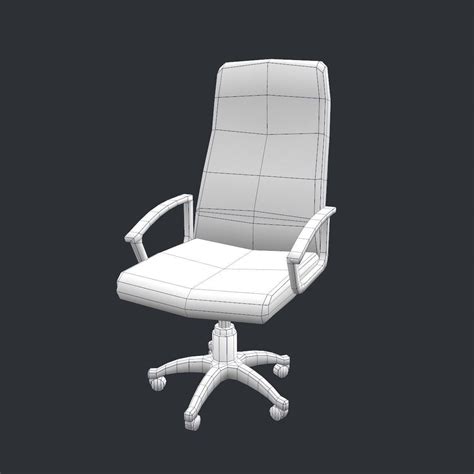 Free Office Chair Low Poly Model Free Vr Ar Low Poly 3d Model