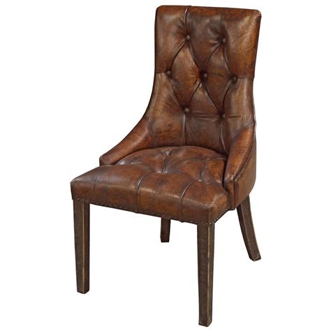 Both of our main suppliers for your rustic loveseats and couches are family owned businesses with a long histories in rustic furniture crafting. Anneau Rustic Lodge Tufted Vintage Brown Leather Dining Chair