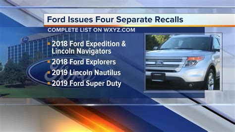 Ford Motor Company Issues Four Safety Recalls