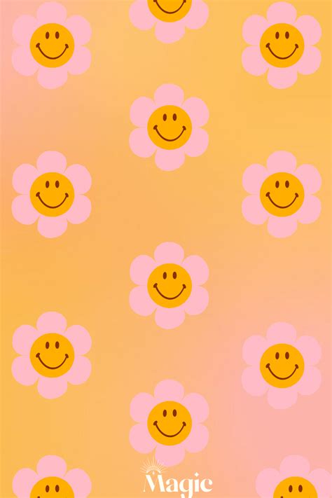 Holly Flower Flower Smiley Face Wallpaper Aesthetic