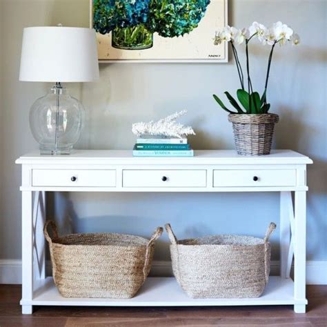Visit us for the widest range of living room furniture now available for home delivery. White Hamptons console in 2020 | White console table ...