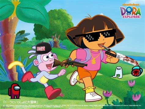 Dora And Boots Are Among Us Imgflip