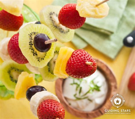 Fresh Fruit Kebabs With Lemon Lime Dip Hannaford Snack Pals