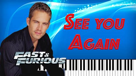 Из фильма форсаж 7 wiz khalifa — see you again (feat charlie puth). See you again - Wiz Khalifa (Tutorial Piano Midi) - YouTube