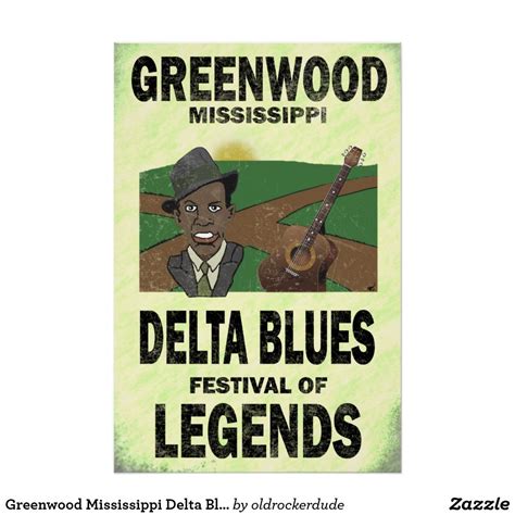 Greenwood Mississippi Delta Blues Poster Greenwood Mississippi