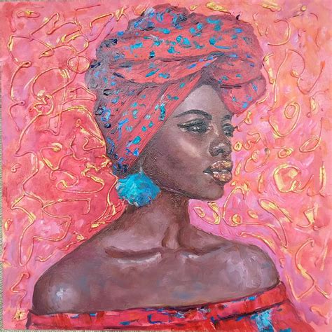 African American Woman Oil Painting 10х10 Fine Art By Selenav Etsy