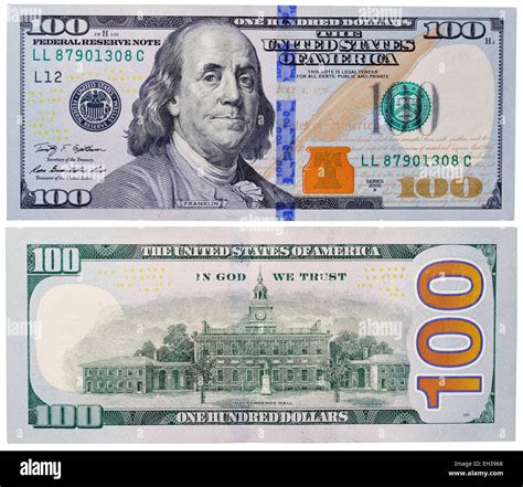 100 Dollars Banknote Benjamin Franklin Independence Hall Usa 2009