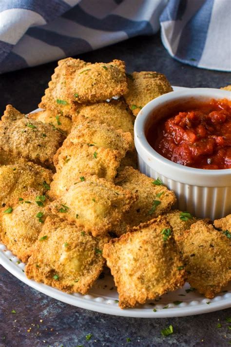 My four year old loved helping me make these. Toasted Baked Ravioli | Appetizer recipes, Yummy ...