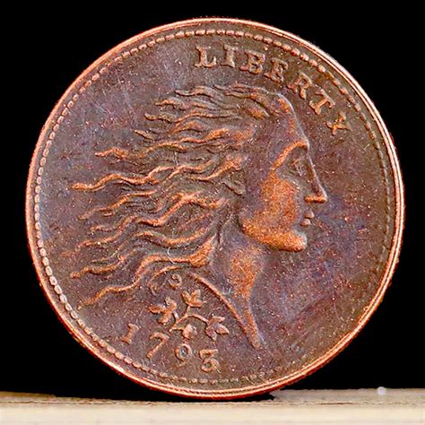 1793 Strawberry Leaf Large Cent Copper Coin Circulated Etsy